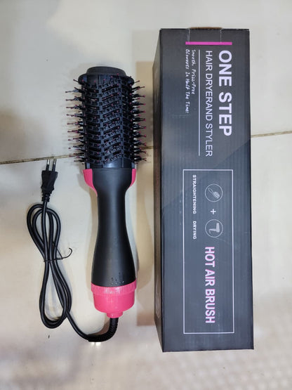 3‑in‑1 Hair Dryer Brush | One‑Step Volumizer & Styler | Dry, Straighten & Curl | Professional Hot Air Brush