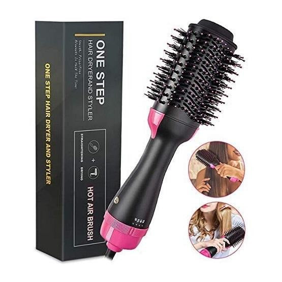 3‑in‑1 Hair Dryer Brush | One‑Step Volumizer & Styler | Dry, Straighten & Curl | Professional Hot Air Brush